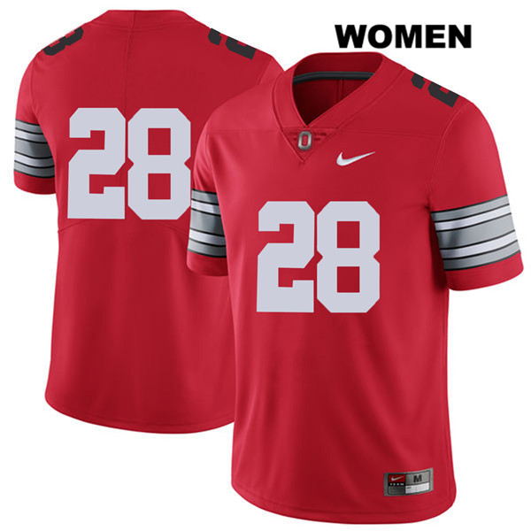 Ohio State Buckeyes Women's Amari McMahon #28 Red Authentic Nike 2018 Spring Game No Name College NCAA Stitched Football Jersey BW19X85KE